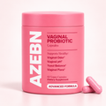 AZEBN Women's Probiotic + Prebiotic Capsules, pink jar with 60 capsules