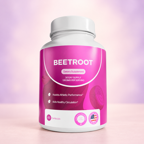 Beetroot Capsules – 60 Count — pastel studio photo