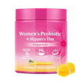 Women's Probiotic + Slippery Elm Gummies – Pineapple, 60 Count (Pink Jar)