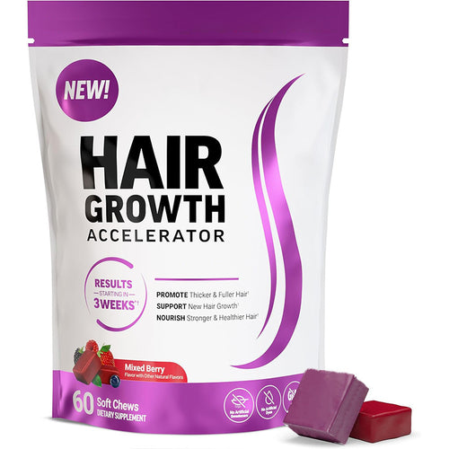 Hair Soft Chews – Mixed Berry, 60 Count